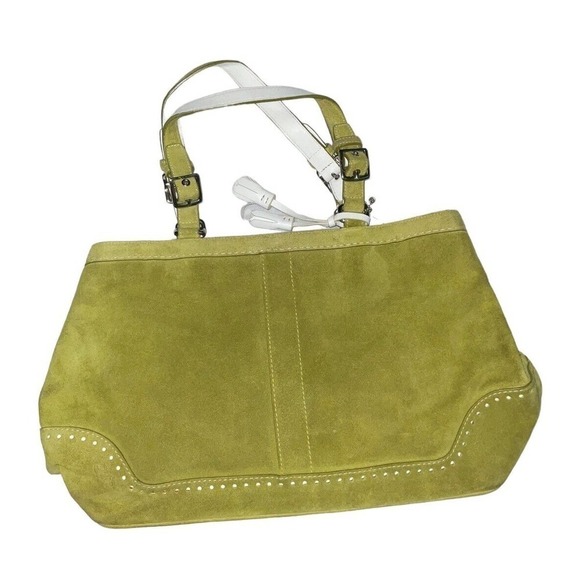 Coach Green and White Satchel - Picture 12 of 16